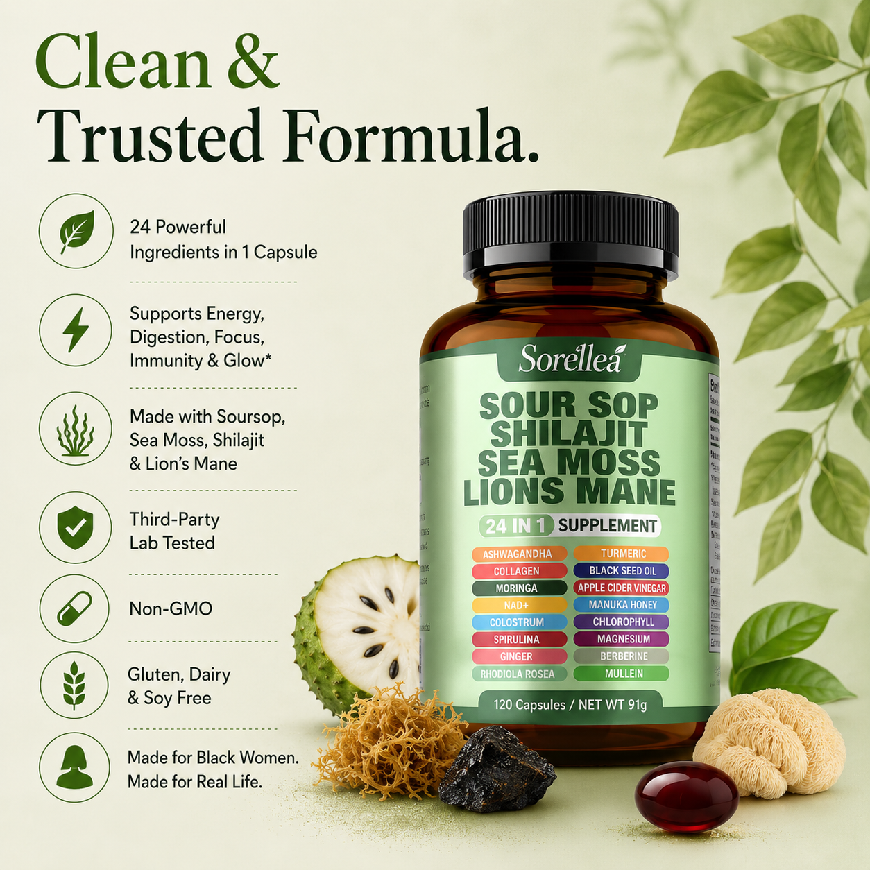 Sorellea Soursop 24 in 1 Dietary Supplement
